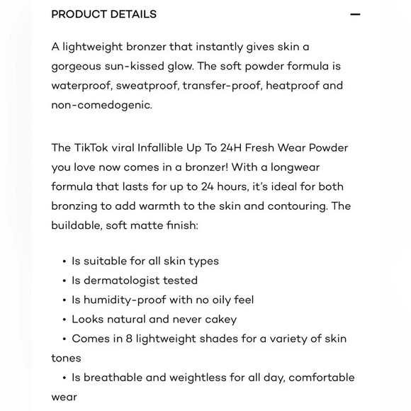 FREE 🆕24H Bronzer | 200 Fair - Picture 8 of 16